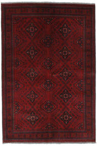 132X197 絨毯 アフガン Khal Mohammadi オリエンタル ブラック/ダークレッド (ウール, アフガニスタン) Carpetvista