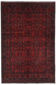 127X195 Tapis Afghan Khal Mohammadi D'orient Noir/Rouge Foncé (Laine, Afghanistan) Carpetvista