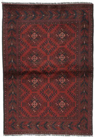  Afghan Khal Mohammadi Tappeto 100X145 Di Lana Nero/Rosso Scuro Piccolo Carpetvista