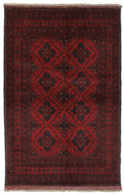 130X195 Alfombra Afghan Khal Mohammadi Oriental Negro/Rojo Oscuro (Lana, Afganistán) Carpetvista