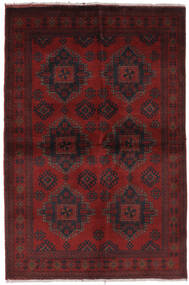128X193 Dywan Afgan Khal Mohammadi Orientalny Czarny/Ciemnoczerwony (Wełna, Afganistan) Carpetvista