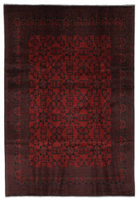 196X286 Χαλι Ανατολής Afghan Khal Mohammadi Μαύρα/Σκούρο Κόκκινο (Μαλλί, Αφγανικά) Carpetvista