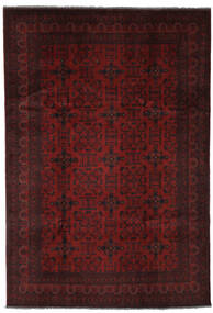  201X291 Afghan Khal Mohammadi Teppe Svart/Mørk Rød Afghanistan Carpetvista