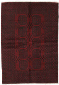  Afghan Fine Matot 160X233 Musta/Tummanpunainen Carpetvista
