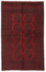 Afghan Fine Matot Matto 155X248 Musta/Tummanpunainen Villa, Afganistan Carpetvista