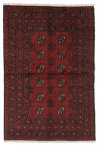  Afghan Fine Matot 97X146 Villamatto Musta/Tummanpunainen Pieni Matto Carpetvista