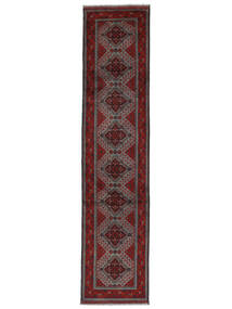 65X292 Afghan Khal Mohammadi Vloerkleed Oosters Tapijtloper Zwart/Donkerrood (Wol, Afghanistan) Carpetvista