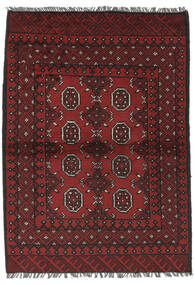  99X141 Afghan Fine Matot Matto Musta/Tummanpunainen Afganistan Carpetvista