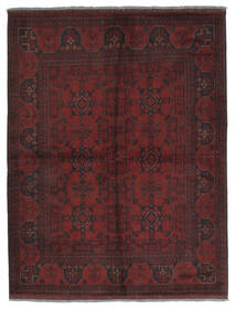 155X203 絨毯 オリエンタル アフガン Khal Mohammadi ブラック/ダークレッド (ウール, アフガニスタン) Carpetvista