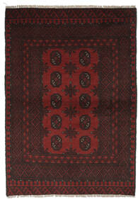  Afghan Fine Matot 99X145 Villamatto Musta/Tummanpunainen Pieni Matto Carpetvista