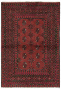  Afghan Fine Covor 94X153 Dark Red/Negru Carpetvista