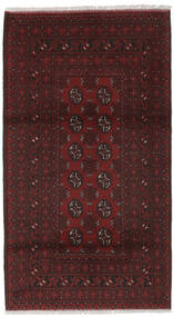  103X186 Afghan Fine Vloerkleed Zwart/Donkerrood Afghanistan Carpetvista