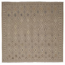 絨毯 キリム アフガン オールド スタイル 302X314 正方形 茶色/オレンジ 大きな (ウール, アフガニスタン)