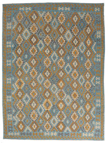 Kelim Afghan Old Style Tæppe 255X341 Brun/Mørkegrå Stort Uld, Afghanistan Carpetvista