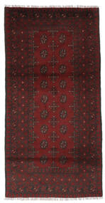  97X189 Medaillon Klein Afghan Fine Teppich Wolle, Carpetvista