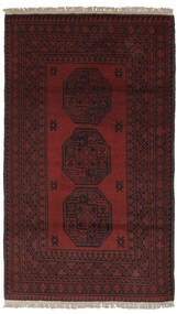 100X174 Afghan Fine Matot Matto Itämainen Musta/Tummanpunainen (Villa, Afganistan) Carpetvista