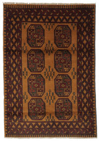  Afghan Fine Matot 120X172 Musta/Ruskea Carpetvista