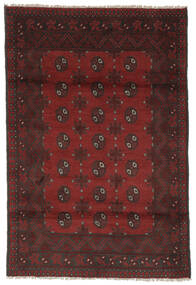  Afghan Fine Matot 114X172 Musta/Tummanpunainen Carpetvista