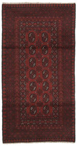  95X184 Medaillon Klein Afghan Fine Teppich Wolle, Carpetvista