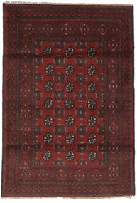  Afghan Fine Matot 119X177 Musta/Tummanpunainen Carpetvista