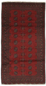  Itämainen Afghan Fine Matot Matto 102X190 Musta/Tummanpunainen Villa, Afganistan Carpetvista