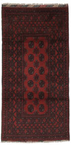  95X191 Medaillon Klein Afghan Fine Teppich Wolle, Carpetvista