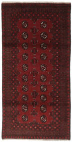  99X192 Medaillon Klein Afghan Fine Teppich Wolle, Carpetvista