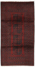 97X192 Medaillon Klein Afghan Fine Teppich Wolle, Carpetvista