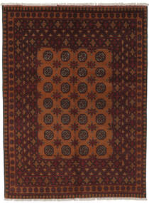  Afghan Fine Covor 145X195 Lână Negru/Dark Red Mic Carpetvista