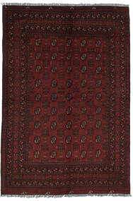  Afghan Fine Vloerkleed 161X237 Zwart/Donkerrood Carpetvista