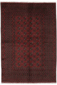  Afghan Fine Matot 164X239 Musta/Tummanpunainen Carpetvista