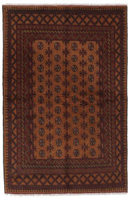 Afghan Fine Vloerkleed 157X239 Zwart/Donkerrood Carpetvista