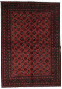 Afghan Fine Vloerkleed 165X233 Zwart/Donkerrood Wol, Afghanistan Carpetvista
