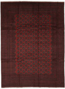  247X331 Afghan Fine Covor Negru/Dark Red Afganistan
 Carpetvista