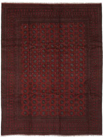 247X339 Afghan Fine Rug Oriental Black/Dark Red (Wool, Afghanistan) Carpetvista