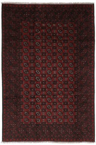 191X297 Afghan Fine Matot Matto Itämainen Musta/Tummanpunainen (Villa, Afganistan) Carpetvista