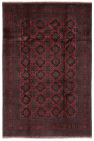 198X290 絨毯 オリエンタル アフガン Khal Mohammadi ブラック/ダークレッド (ウール, アフガニスタン) Carpetvista