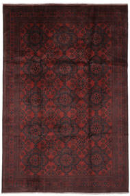 200X294 絨毯 オリエンタル アフガン Khal Mohammadi ブラック/ダークレッド (ウール, アフガニスタン) Carpetvista