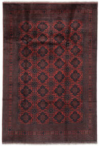 196X288 絨毯 オリエンタル アフガン Khal Mohammadi ブラック/ダークレッド (ウール, アフガニスタン) Carpetvista