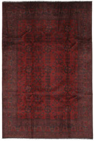 202X300 絨毯 オリエンタル アフガン Khal Mohammadi ブラック/ダークレッド (ウール, アフガニスタン) Carpetvista