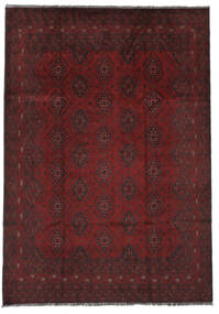 202X287 絨毯 オリエンタル アフガン Khal Mohammadi ブラック/ダークレッド (ウール, アフガニスタン) Carpetvista
