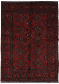 絨毯 オリエンタル アフガン Khal Mohammadi 147X200 ブラック/ダークレッド (ウール, アフガニスタン)