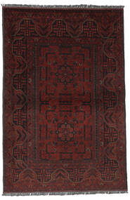  Afghan Khal Mohammadi Covor 100X151 Lână Negru/Dark Red Mic Carpetvista