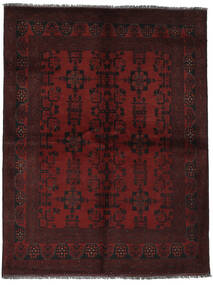 絨毯 オリエンタル アフガン Khal Mohammadi 156X200 ブラック/ダークレッド (ウール, アフガニスタン)
