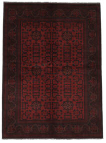 Tapis D'orient Afghan Khal Mohammadi 151X203 Noir/Rouge Foncé (Laine, Afghanistan)