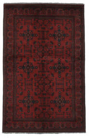 128X193 絨毯 アフガン Khal Mohammadi オリエンタル ブラック/ダークレッド (ウール, アフガニスタン) Carpetvista