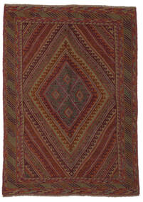 絨毯 オリエンタル キリム ゴルバリヤスタ 140X190 ブラック/茶色 (ウール, アフガニスタン)