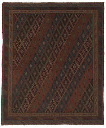 Kilim Golbarjasta Rug 155X185 Black Wool, Afghanistan Carpetvista