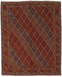 絨毯 オリエンタル キリム ゴルバリヤスタ 147X185 ブラック/ダークレッド (ウール, アフガニスタン)