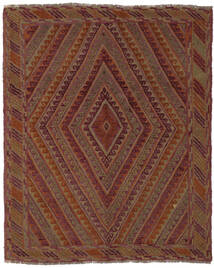145X180 Tapis Kilim Golbarjasta D'orient Rouge Foncé/Marron (Laine, Afghanistan) Carpetvista